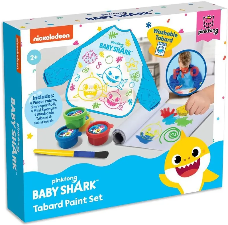 Baby Shark Set Artistico Pittura con Grembiule