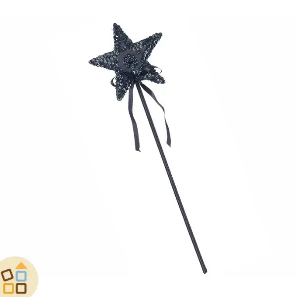 BACCHETTA STELLA NERA GLITTER