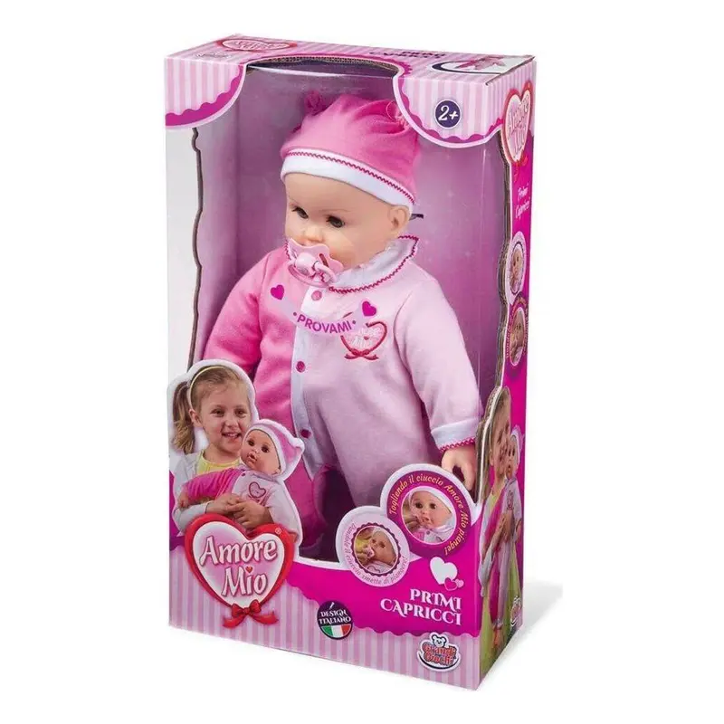 Bambola Amore Mio Primi Capricci Interattiva 44 cm