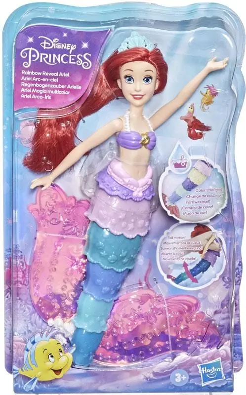 Bambola Ariel Sirena Coda Arcobaleno Reveal