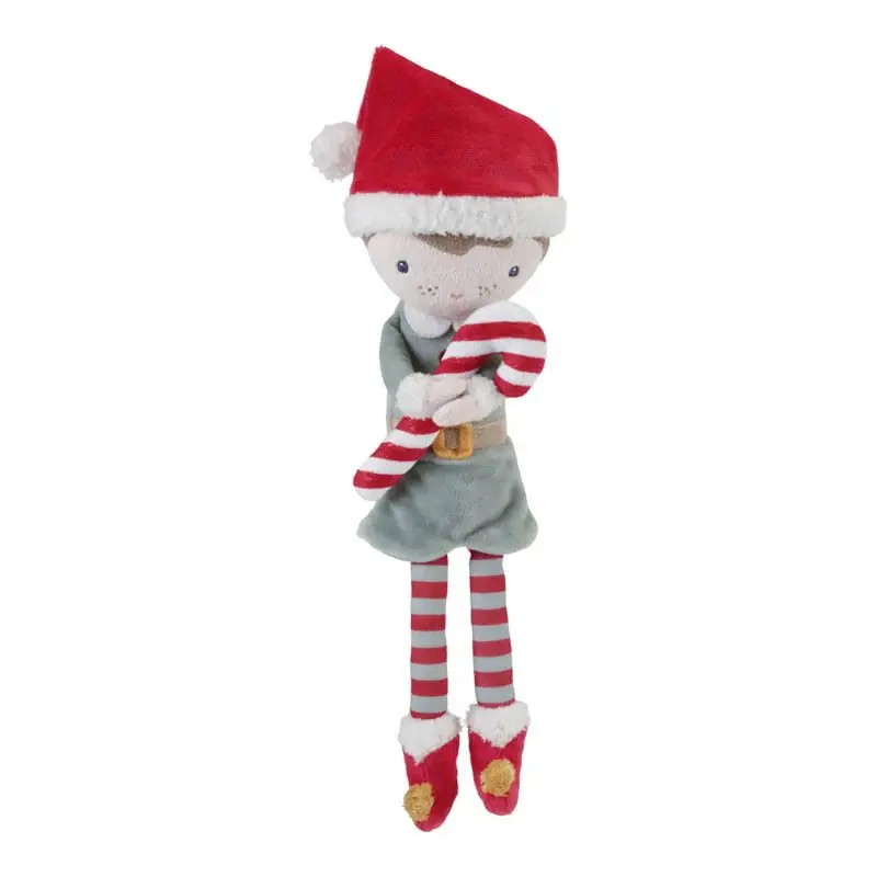 Bambola Elfo di Natale Jim 35 Cm. - Christmas Doll Jim Red Christmas (LD4539)