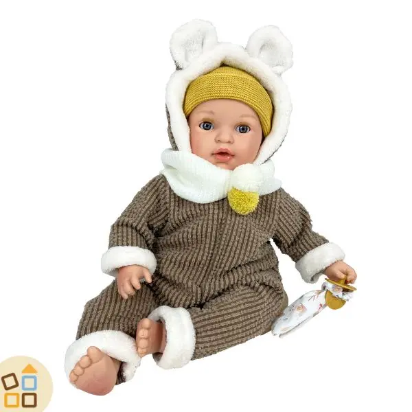Bambola Morbida Neonato 45 cm, Noa Pelon