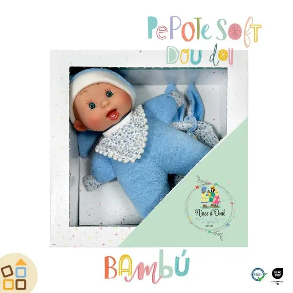 BAMBOLA PEPOTES SOFT CONF, AZZURRA