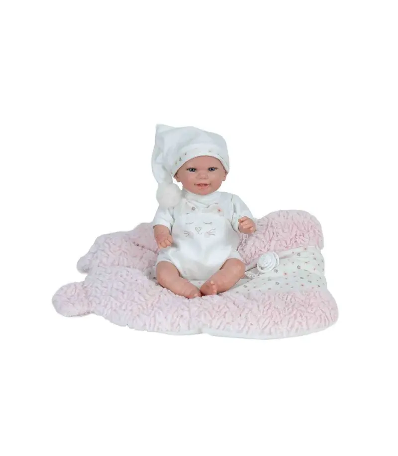 Bambola Reborn Arias Mar Rosa 35 cm con Cuscino