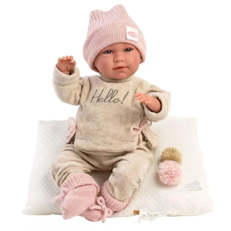 Bambola Reborn Morbida Mimi 42cm con Cuscino