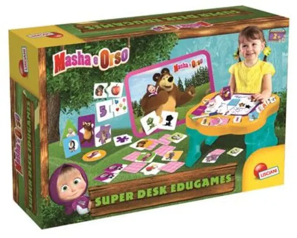 Banchetto Educativo di Masha e Orso, Tavolino Attività Lisciani Giochi