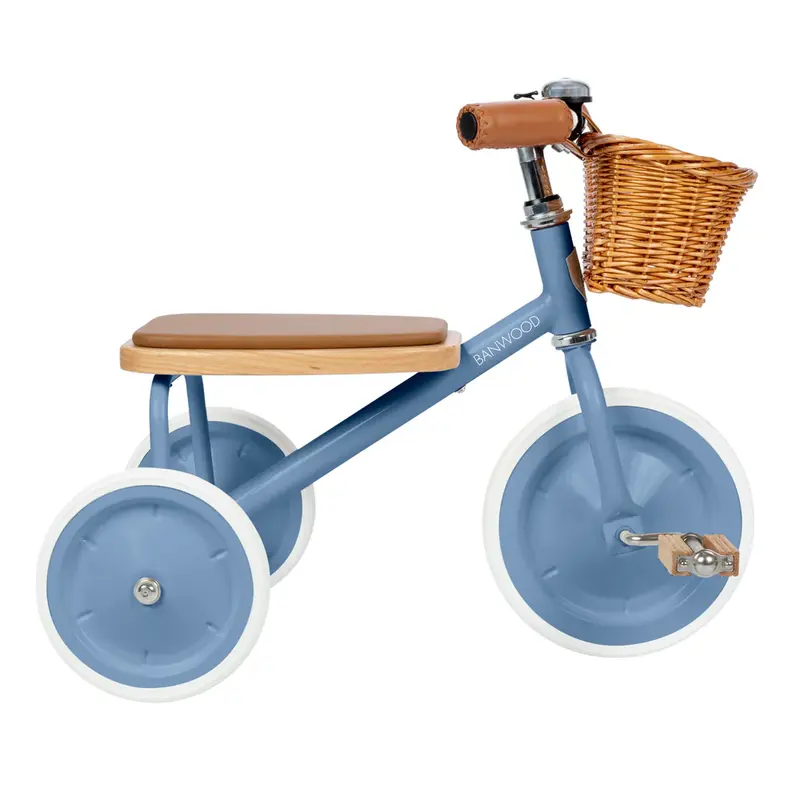 Banwood Triciclo Blu Vintage | Trike Blue Bambini 2-6 Anni