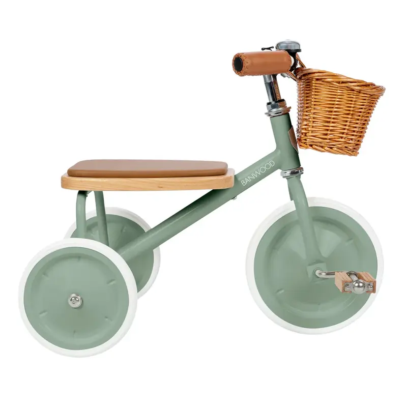Banwood Triciclo Verde Vintage | Trike Forest Bambini 2-6 Anni