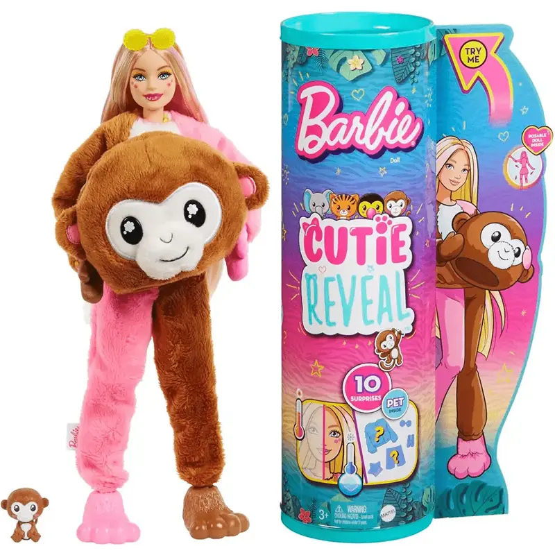 Barbie Bambola Cutie Reveal Scimmia
