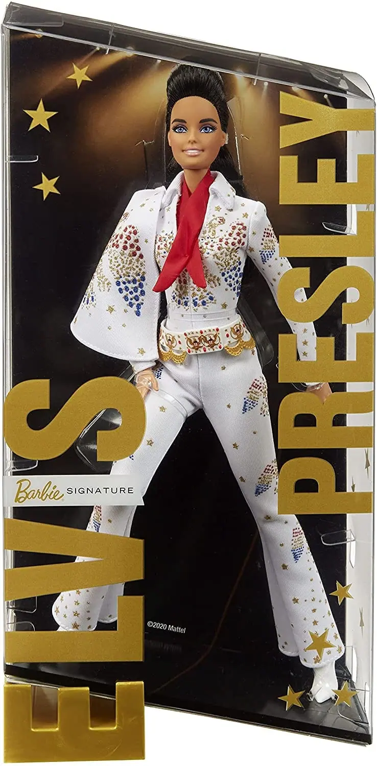 Barbie Bambola Ispirata ad Elvis Presley con Vestiti e Dettagli Realistici