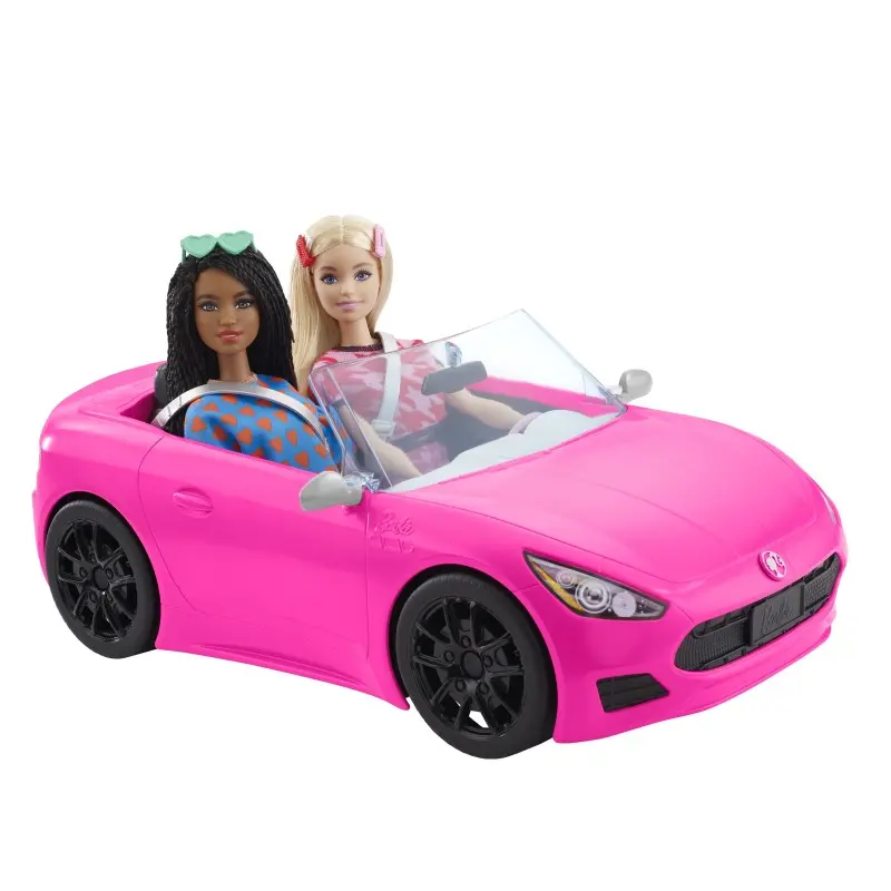 Barbie - Cabrio Veicolo Decapottabile Rosa A Due Posti .