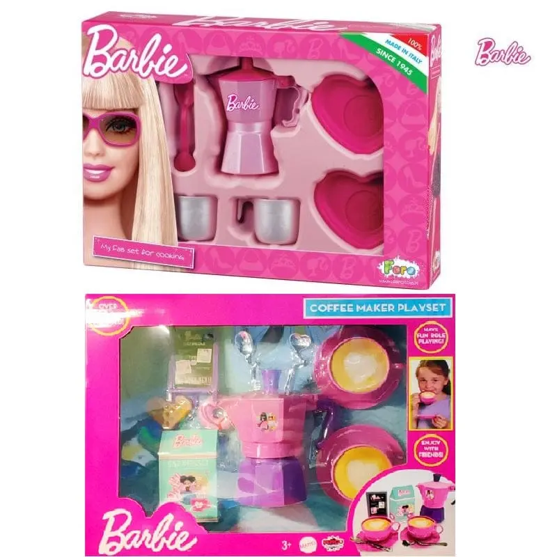 Barbie Caffettiera Giocattolo con tazzine e Accessori per il Gioco di Ruolo