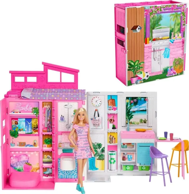 Barbie Casa portatile, loft con Bambola e Accessori, HRJ77