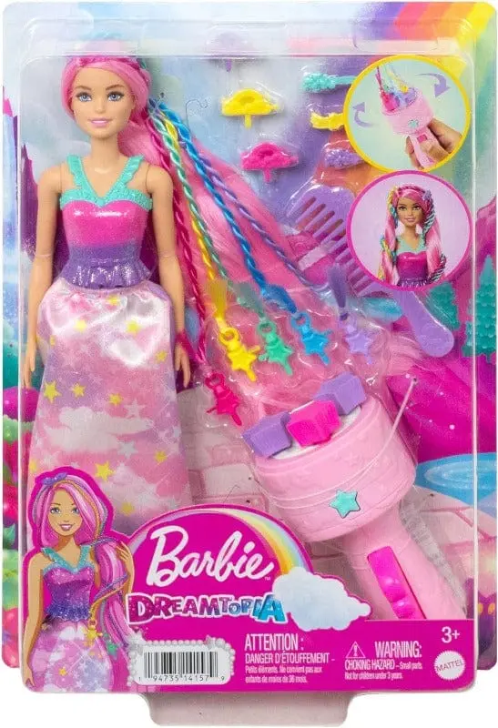 Barbie Chioma da Favola 2023, nuova Bambola con strumento per lo Styling e accessori
