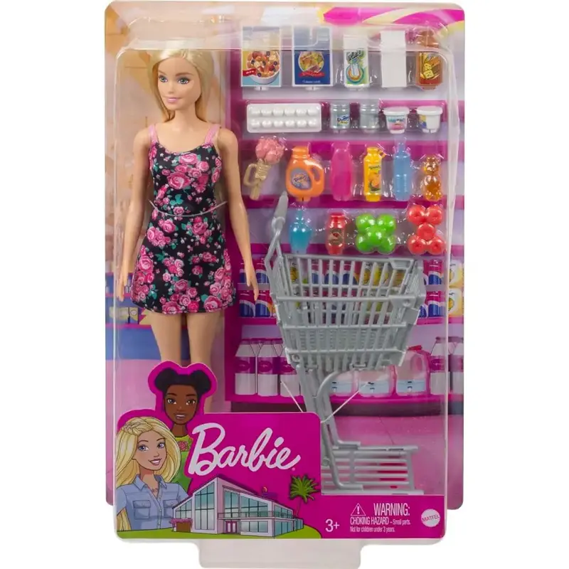 Barbie con carrello della spesa