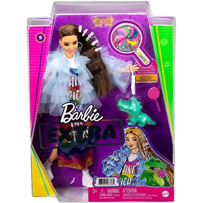 Barbie Extra, Bambola capelli castani, Cucciolo e Tanti Accessori