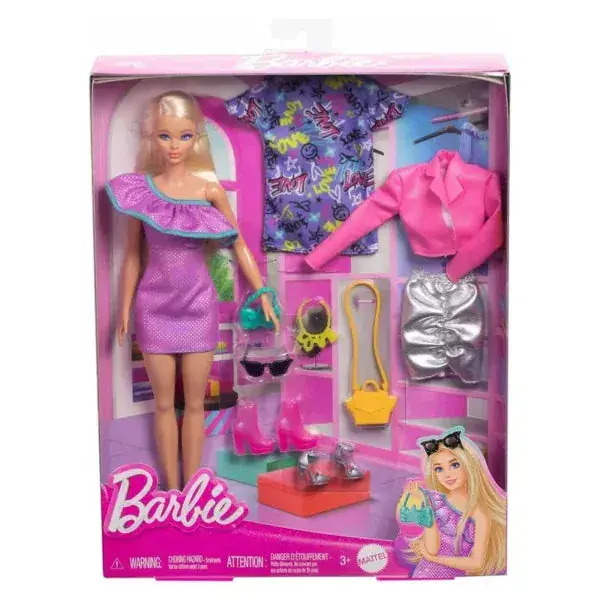 Barbie Fashionista Bambola con 3 Outfit per essere sempre alla moda