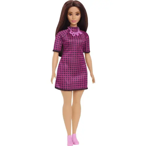 Barbie Fashionistas 188, bambola Mora con Vestitino a quadri