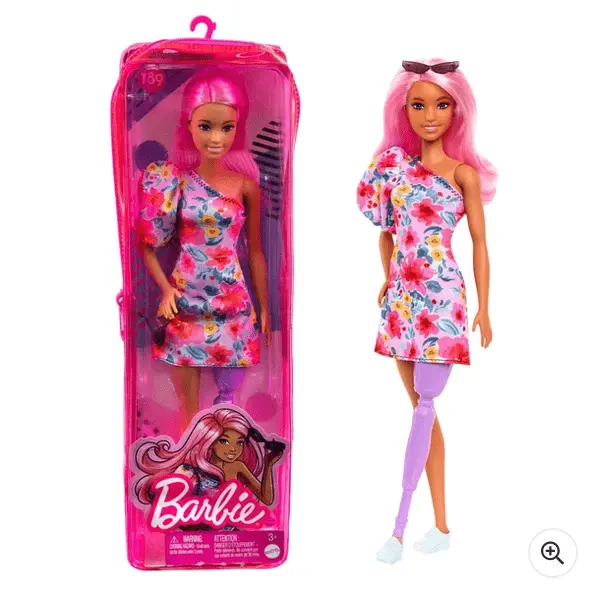 Barbie Fashionistas 189, Bambola con abito a spalla con stampa floreale