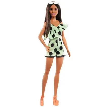 Barbie Fashionistas Vestito Verde Pois Neri Pf 200