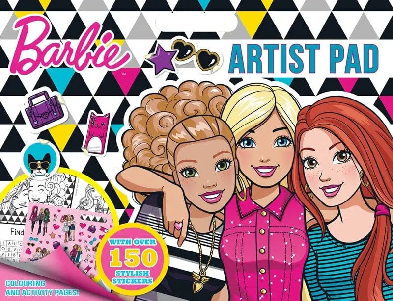 Barbie Grande Set Artistico con 150 Stickers e Pagine da Colorare