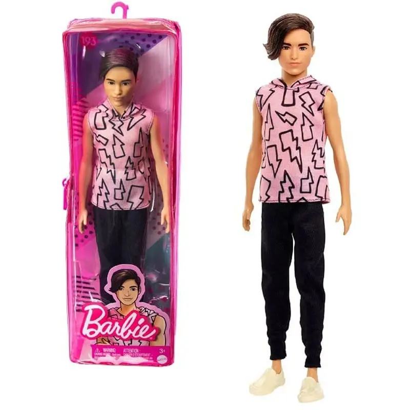 Barbie Ken Fashionistas 193, bambola capelli Neri