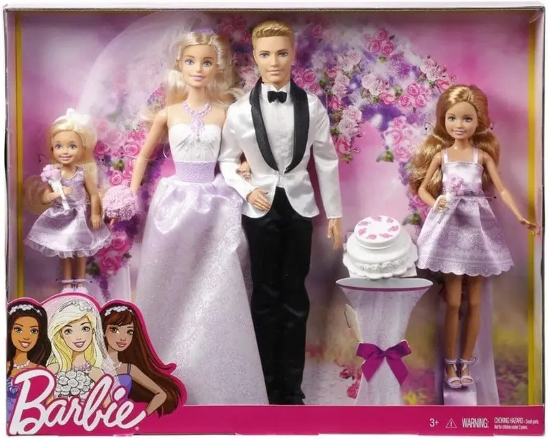 Barbie Matrimonio Romantico, Set di Bambole con Accessori