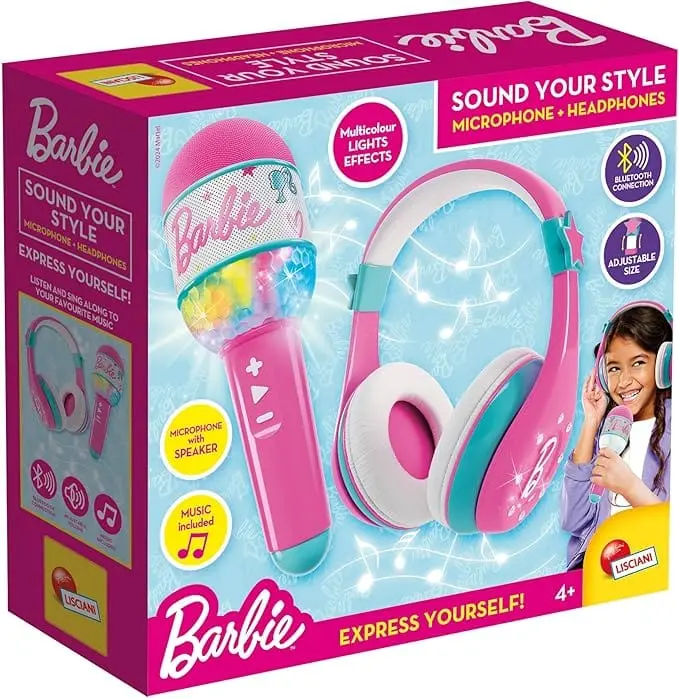 Barbie Microfono e Cuffie Bluetooth Sound Your Style - Lisciani 104468
