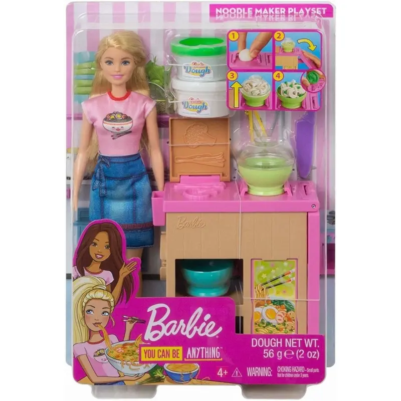 Barbie Noodle Bar - Bambola Bionda e Accessori Cucina