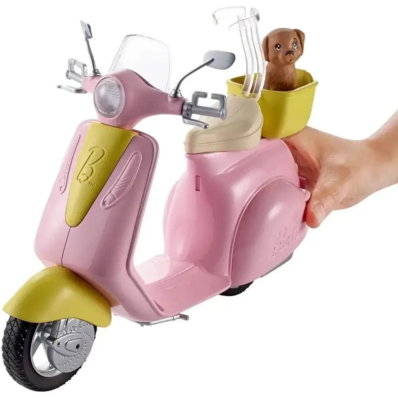 Barbie Scooter, Moto con Cucciolo e Casco