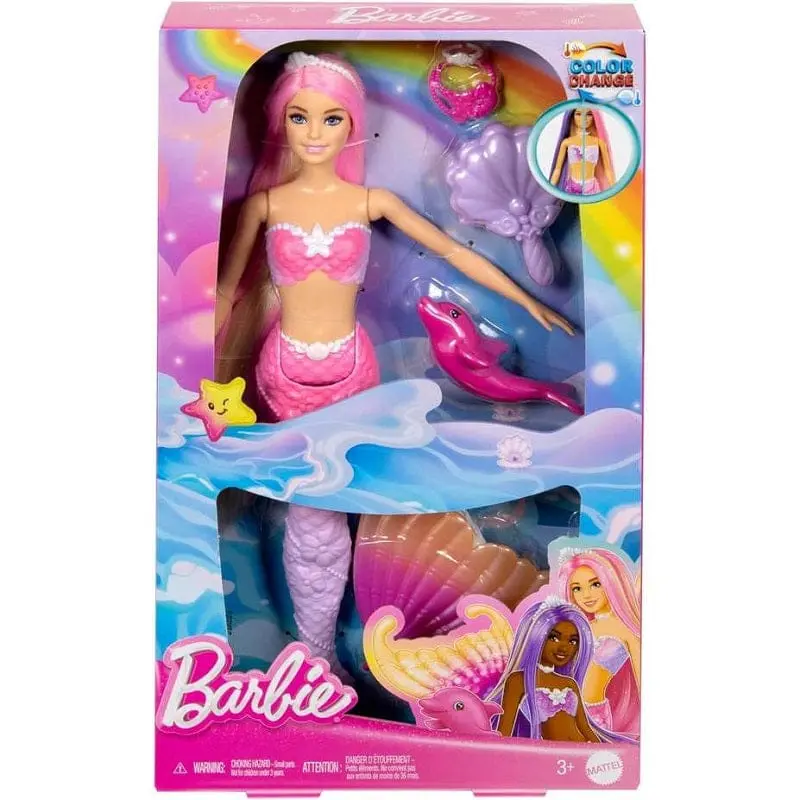 Barbie Sirena cambia colore, Playset con accessori a tema marino