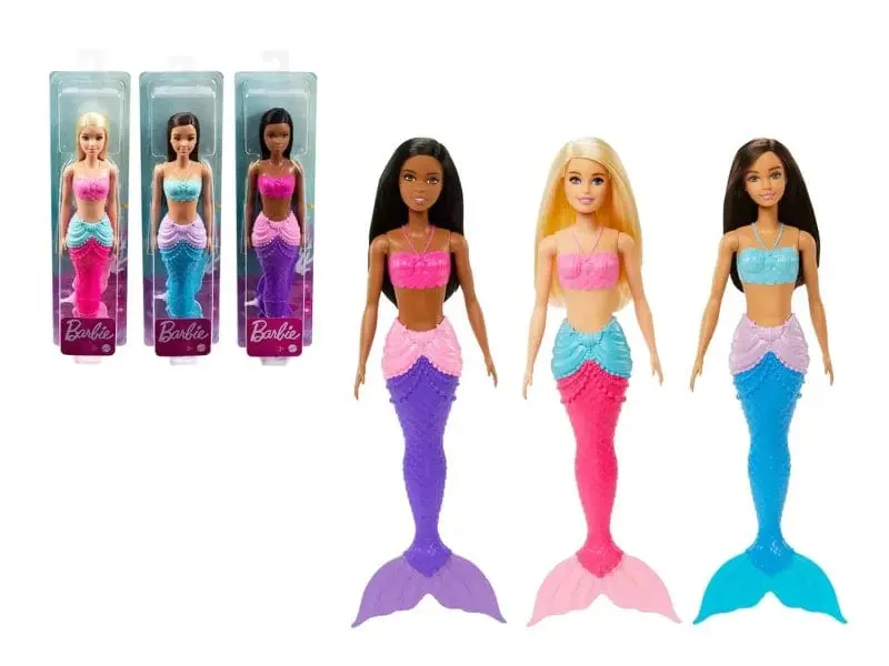 Barbie Sirena Dreamtopia, Bambole con code colorate