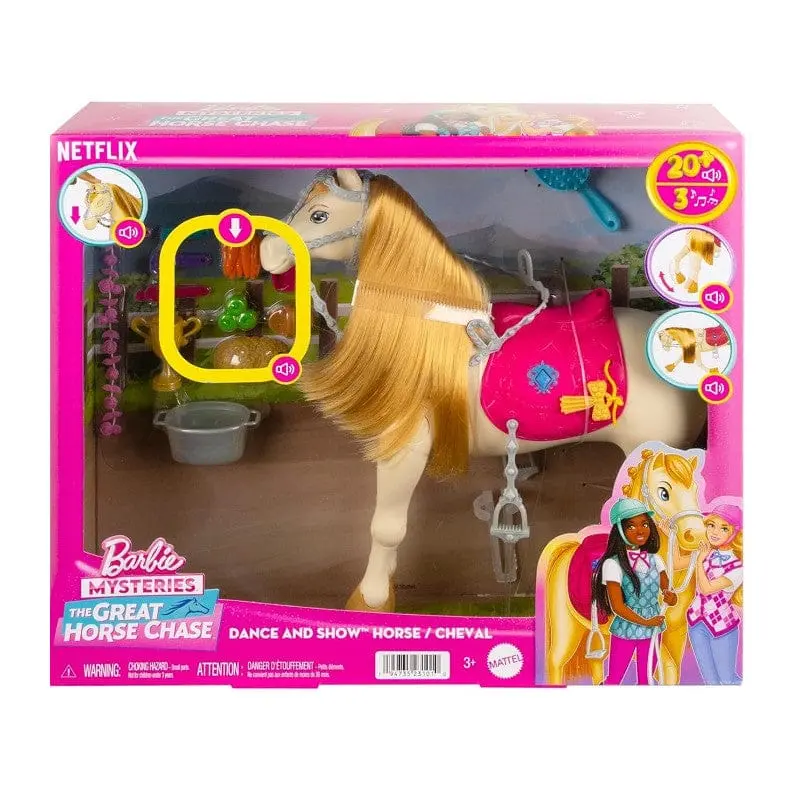 Barbie Tornado - Cavallo Interattivo con luci, musica e accessori, balla e nitrisce