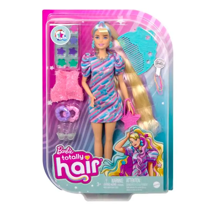 Barbie Totally Super Chioma, Bambola con Lunghi Capelli Biondi