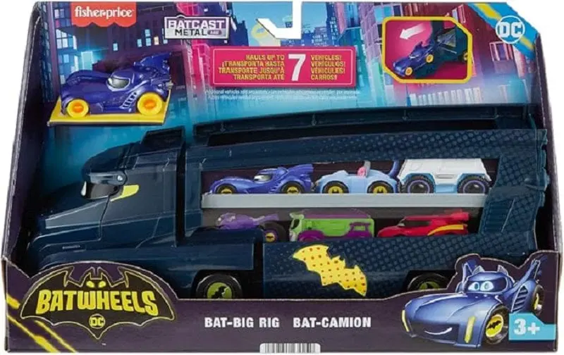 Batwheels Bat-Rig, Camion Trasportatore con Veicolo Batmobile