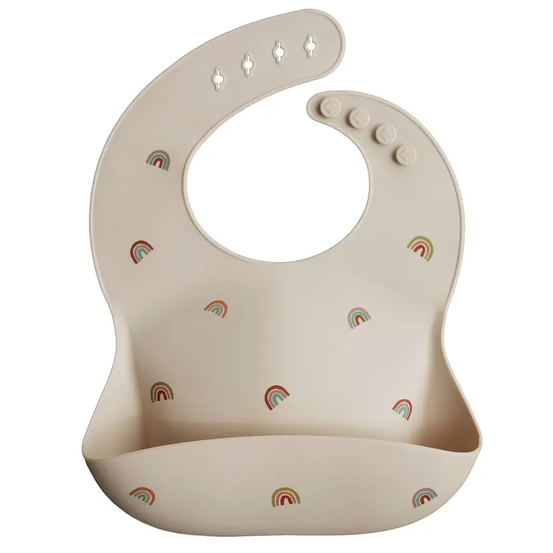Bavaglino In Silicone Con Tasca - Arcobaleno