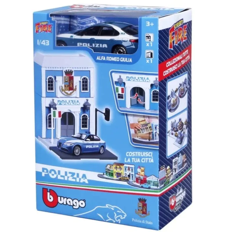 Bburago Playset Stazione della Polizia con auto 1