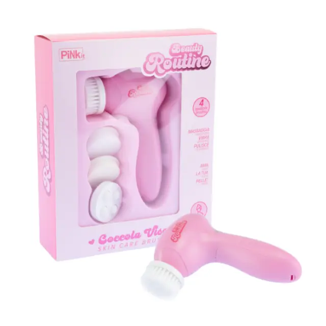 Beauty Routine Spazzola Viso Elettrica Coccola Viso Skincare Brush con 4 Testine