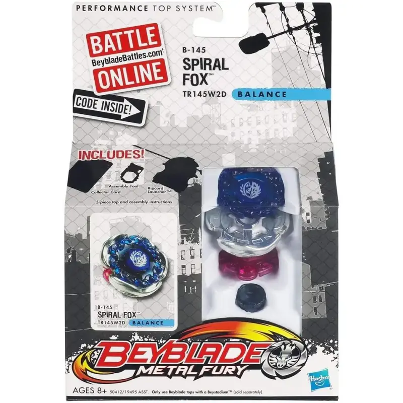 Beyblade Metal Fury trottola metallo Spiral Fox