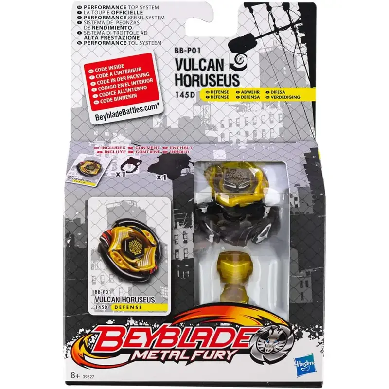 Beyblade Metal Fury trottola metallo Vulcan Horuseus