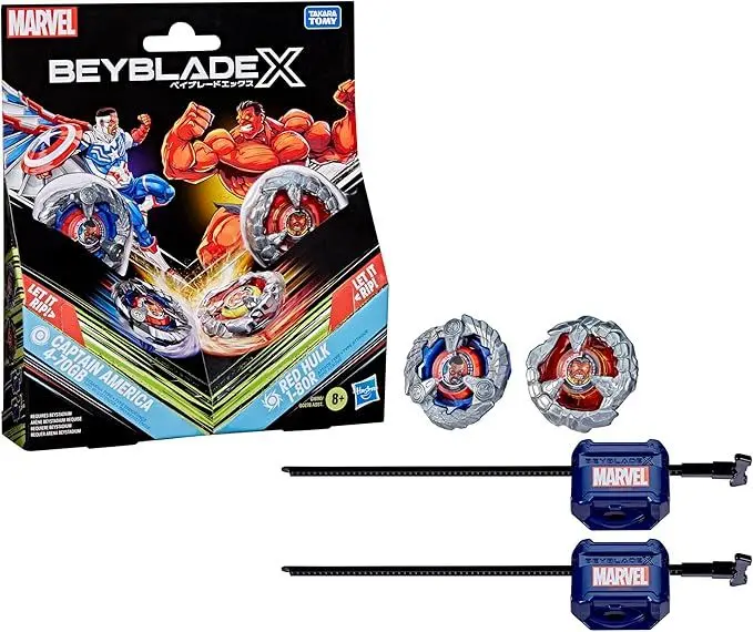 BEYBLADE X - Captain America 4-70GB & Red Hulk 1-80R