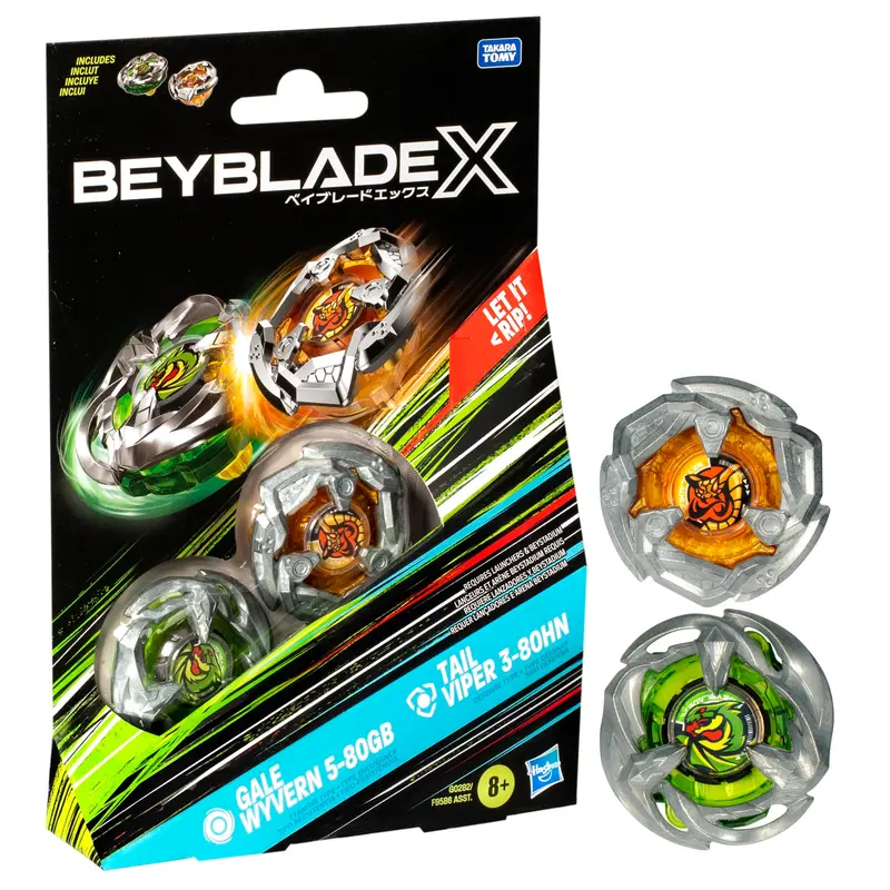 Beyblade X - Gale Wyvern 5-80GB and Tail Viper 3-80HN
