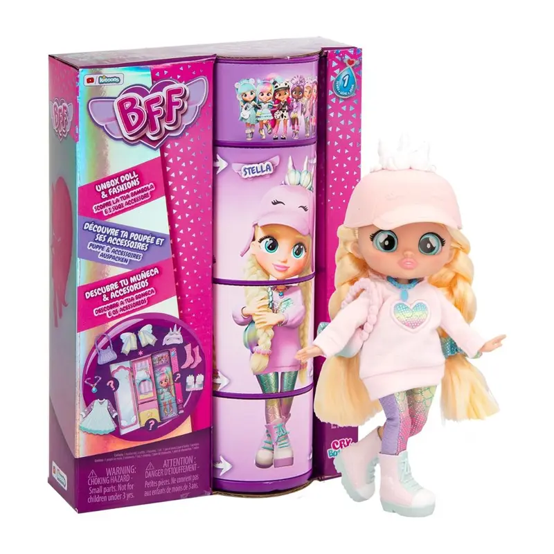 BFF by Cry Babies Stella Bambola 20 cm con Accessori IMC Toys 904330