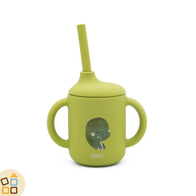 BICCHIERE CON CANNUCCIA DINOSAURO