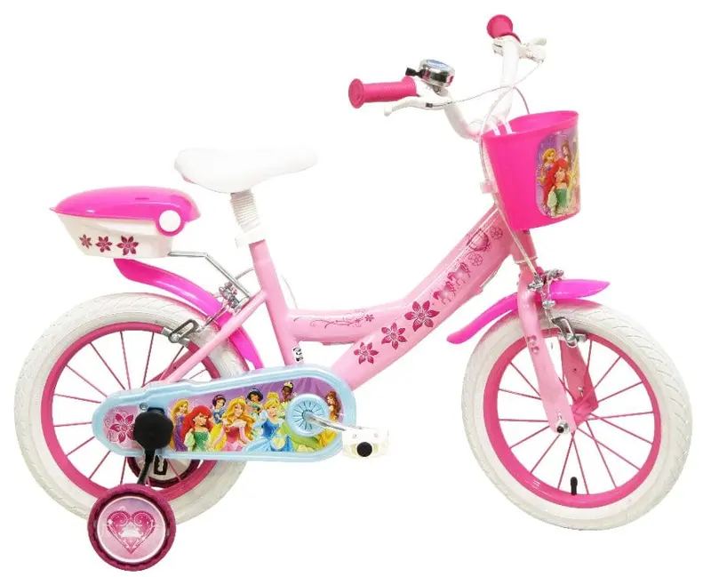 Bicicletta Bambina 14 Pollici Principesse Disney, Età 4-6 Anni