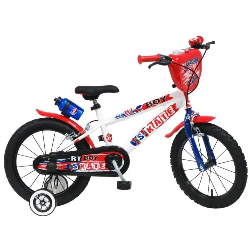 Bicicletta Bambino 16 Pollici Skate, Età 4-7 Anni