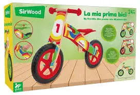 BICICLETTA PEDAGOGICA IN LEGNO 2 COL. ASSORTITI