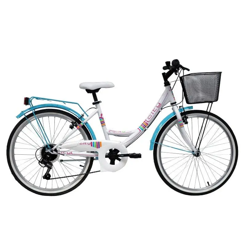 Bicicletta Ragazza 24 pollici Modello City, Cambio Shimano Età 10-15 Anni