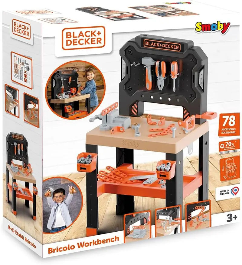 Black & Decker Banco da lavoro con 78 accessori