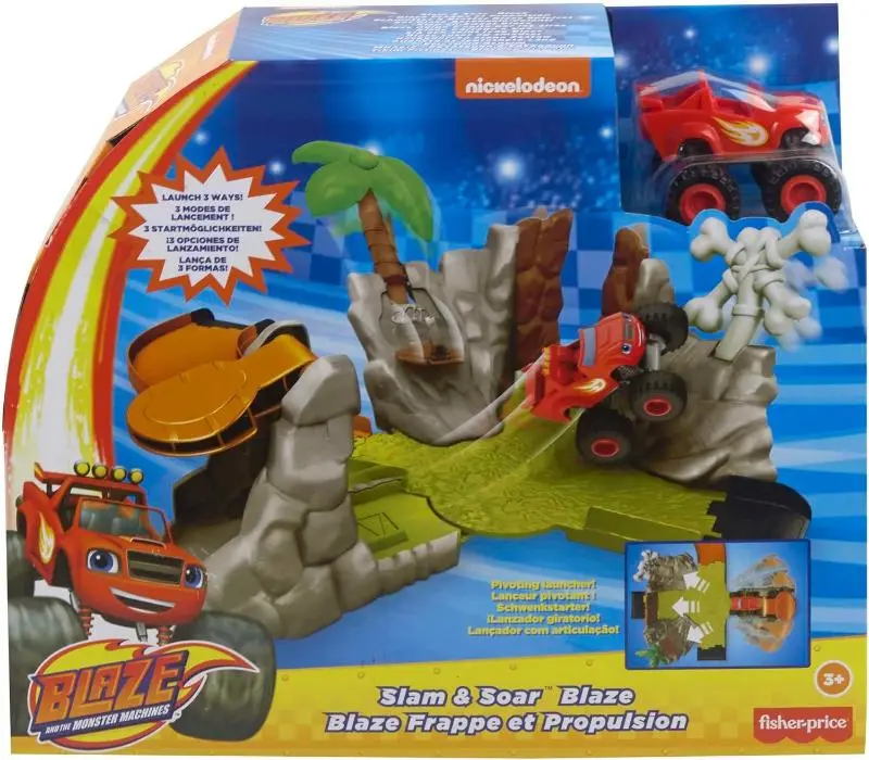 Blaze Pista da Corsa Slam & Soar, 3 modalità di gioco - Fisher Price